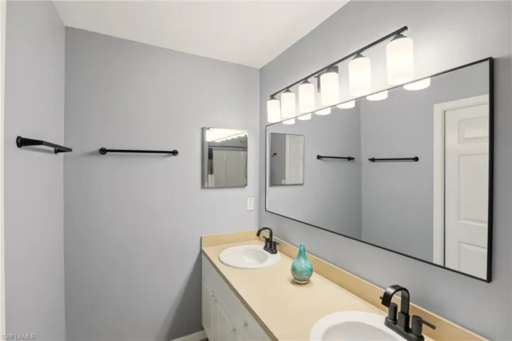 Bathroom with double vanity