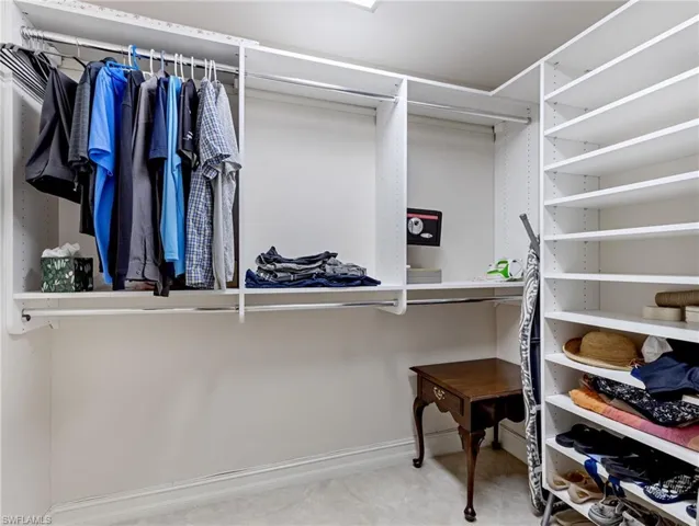 Walk in closet with custom upgrades