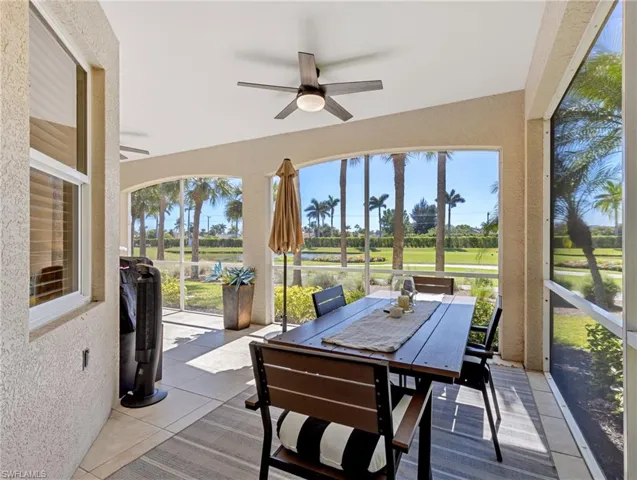 Lanai  featuring a ceiling fan and a wealth of natural light