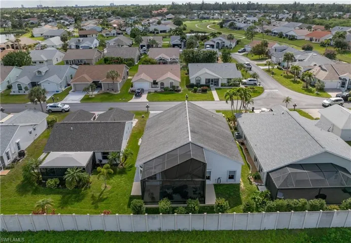 Aerial view of residential area