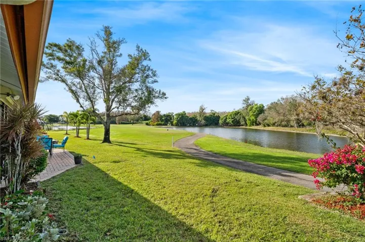 View of yard featuring a water view