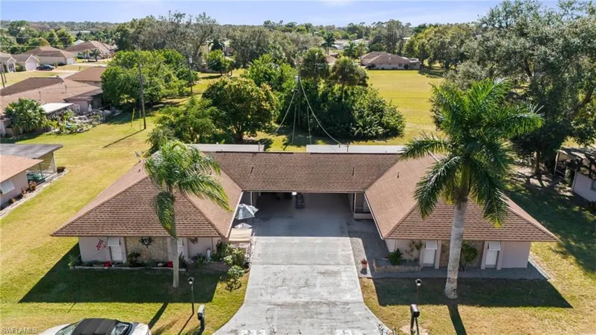 View from above of property
