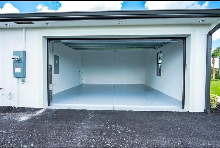 Garage with electric panel