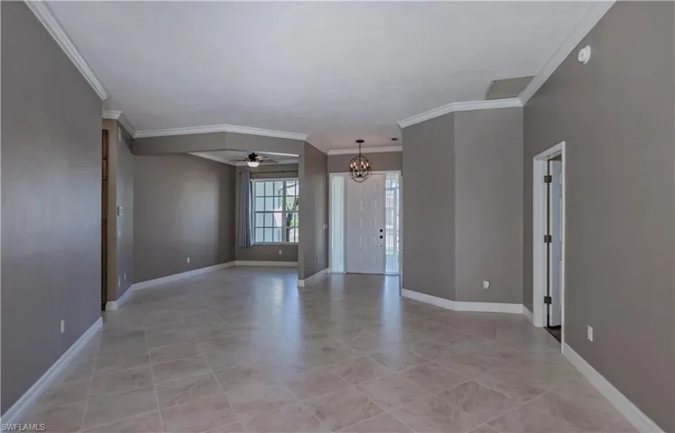 Living room and dining room