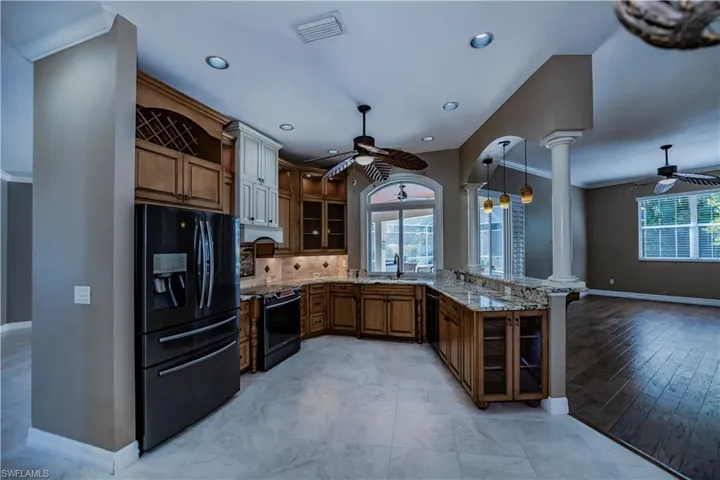 Kitchen with family room