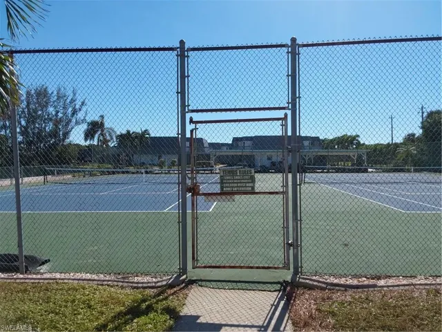 View of tennis court