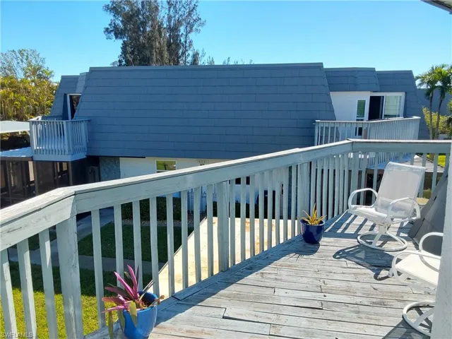View of  open wooden deck