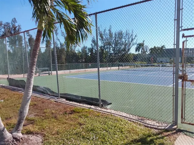 View of tennis court