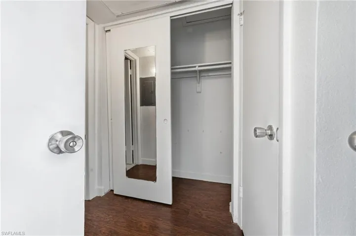Closet with electric panel