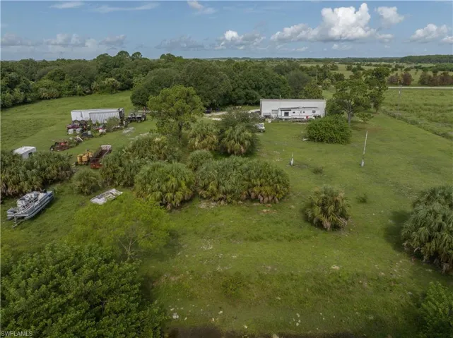 Aerial view with a rural view