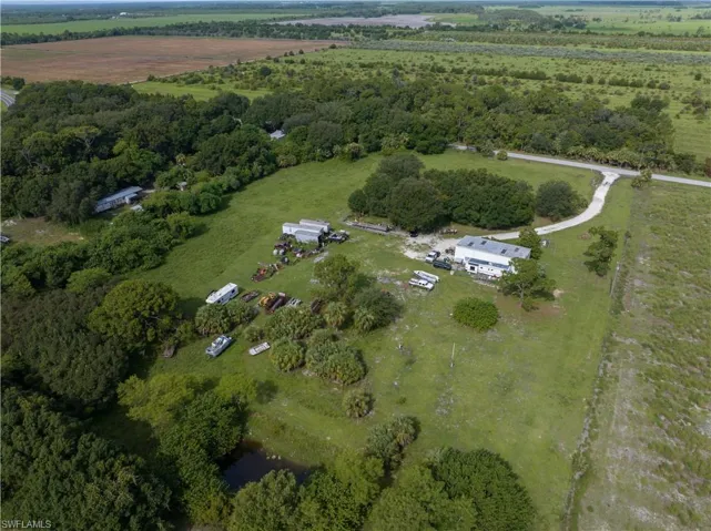 Aerial view with a rural view