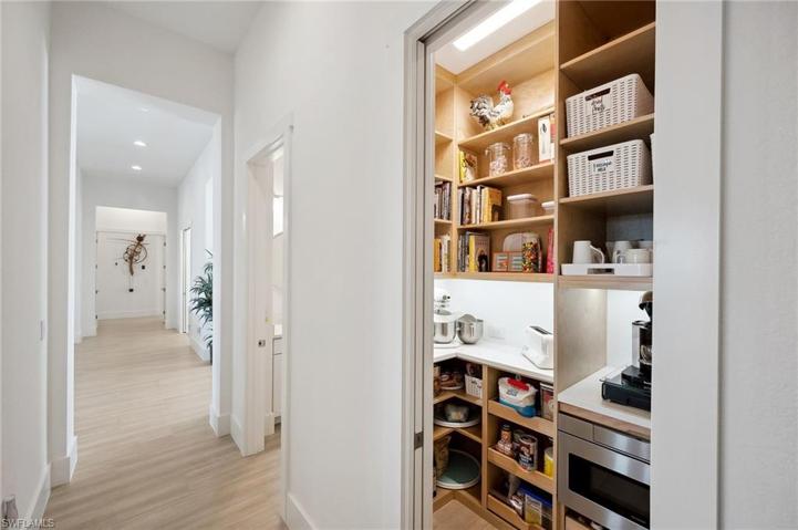 CUSTOM PANTRY: COFFEE BAR, MICROWAVE AND OUTLETS FOR SMALL APPLIANCES