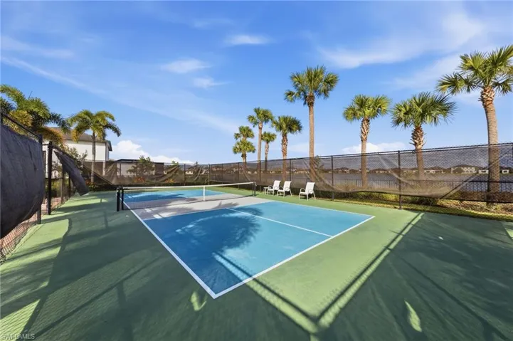 View of tennis court