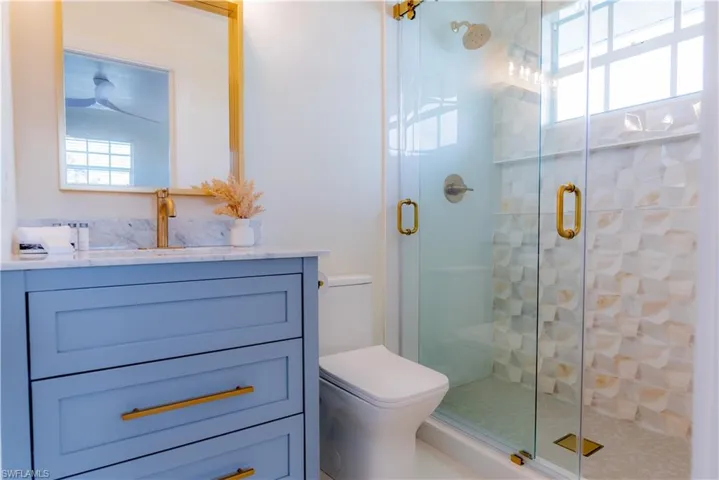 All brand new bathrooms throughout the house and each one was completed with different selections