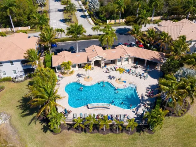Aerial View of the clubhouse and pool