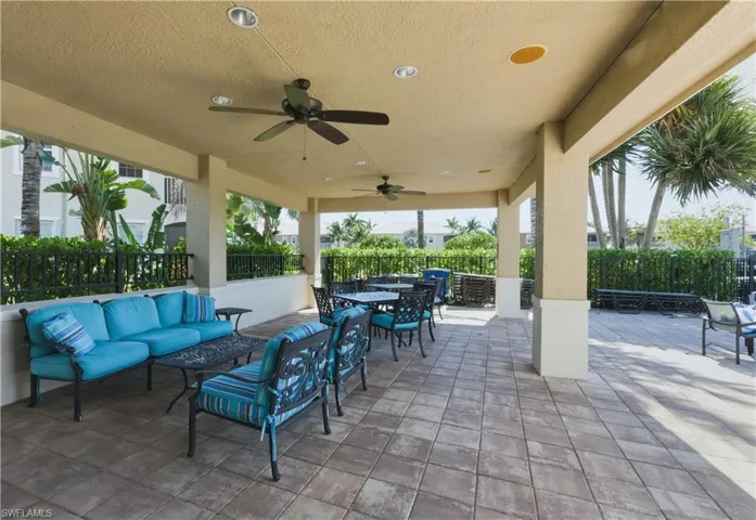 Community pool patio area