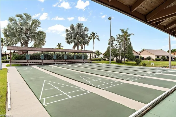 View of Shuffle Board court & lanes