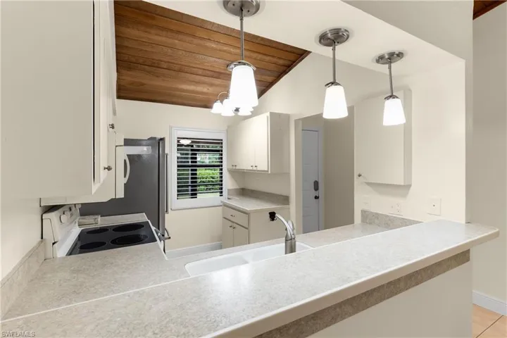 View of Kitchen area from Breakfast Bar