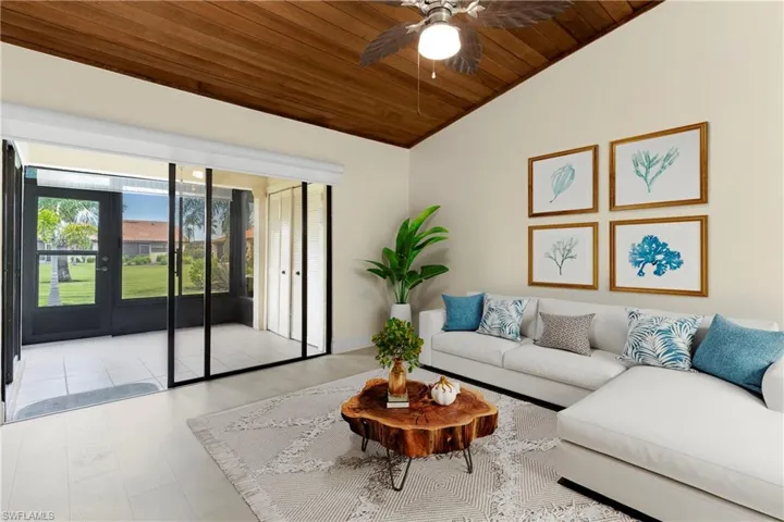Virtually staged living room of Villa!