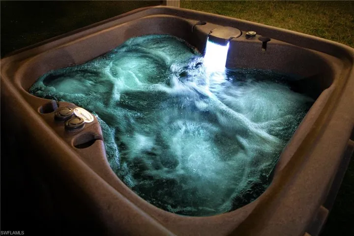 Exterior view of a hot tub