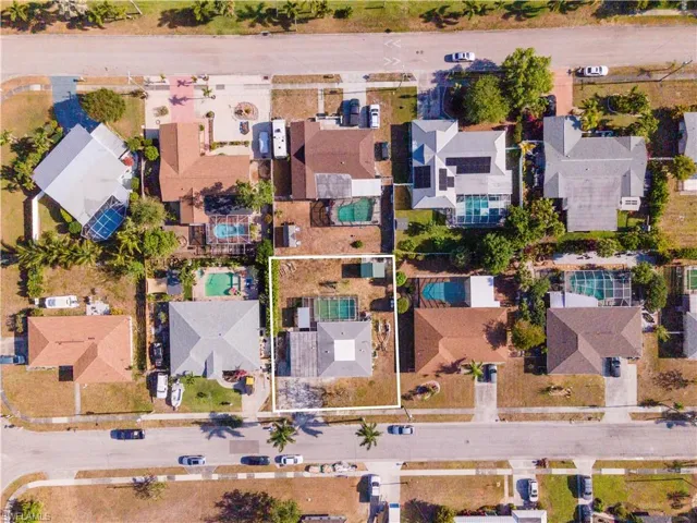 Aerial view with a residential view