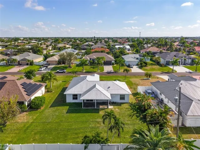 Aerial perspective of suburban area