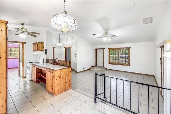 Guest house kitchen and dining area.
