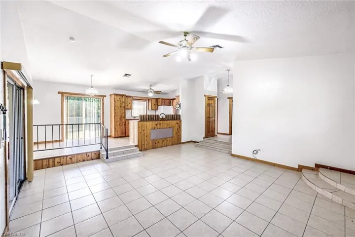Great room in guest house, looking toward dining area.