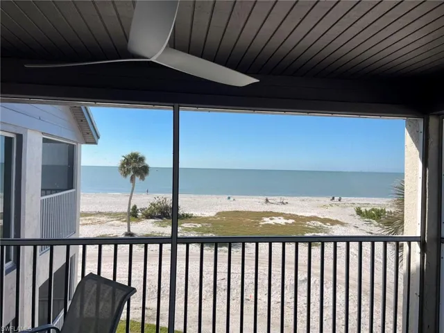 Property view of water featuring a beach view