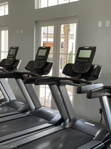 There are 2 Gym Spaces one with the Cardio and the the other with weight training