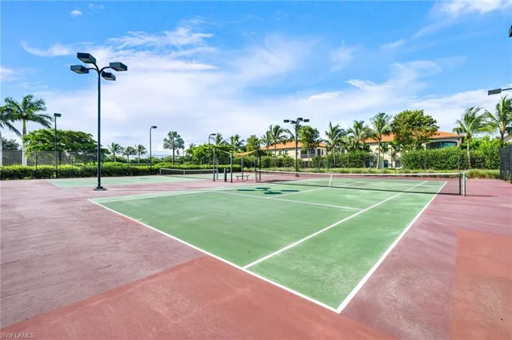 View of tennis court