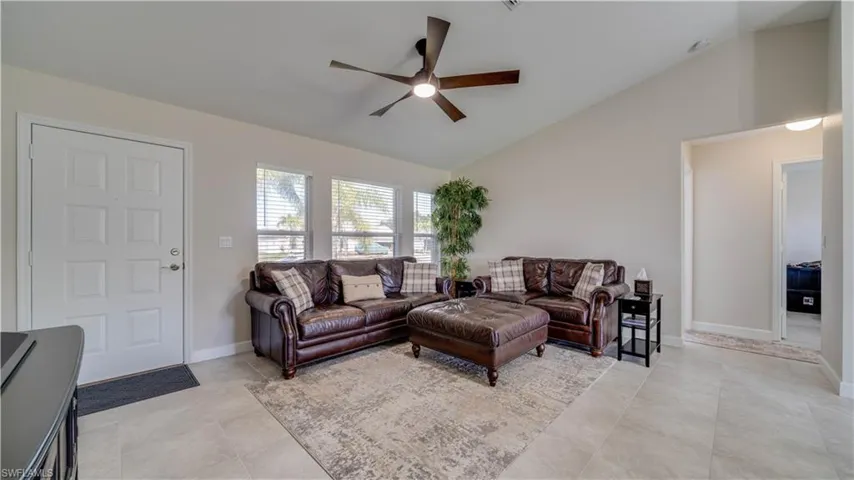 Lots of natural light and tiled floords.