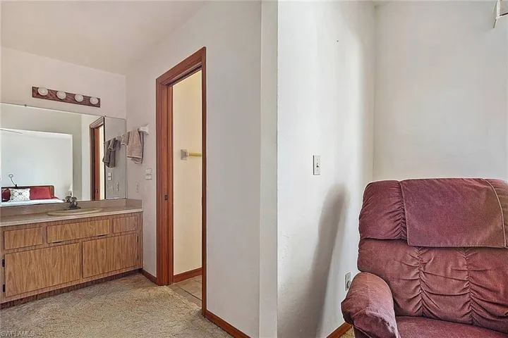 Living area featuring baseboards