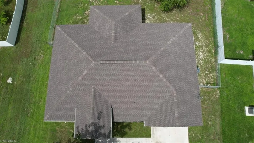 Birds eye view of property
