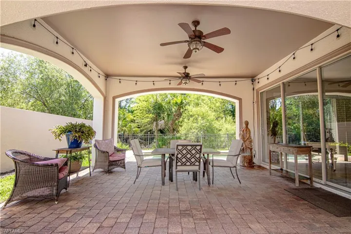 Enjoy the shade and the nice Florida breezes while relaxing on your private patio.