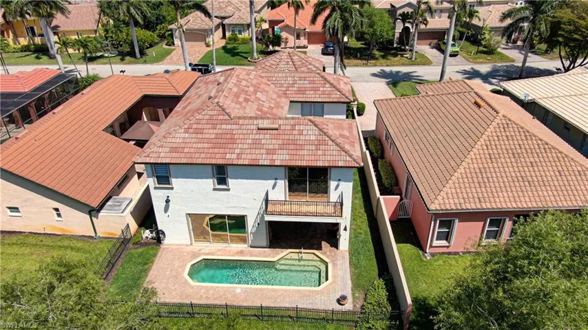 View of Balcony off the Master bedroom, overlooking the pool