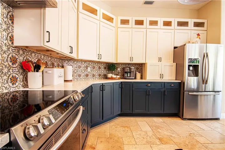 Imported Italian tiles create a stunning backsplash!