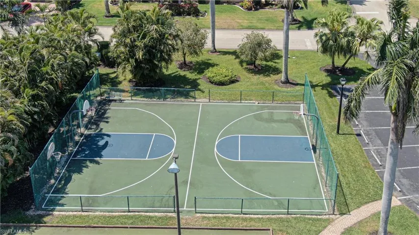 View of community basketball courts