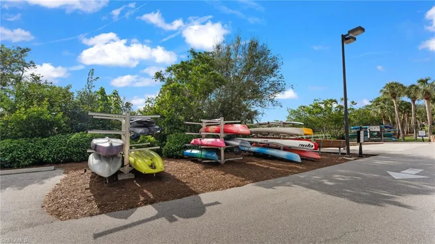 Kayaks are available for residents at Riverwalk Park