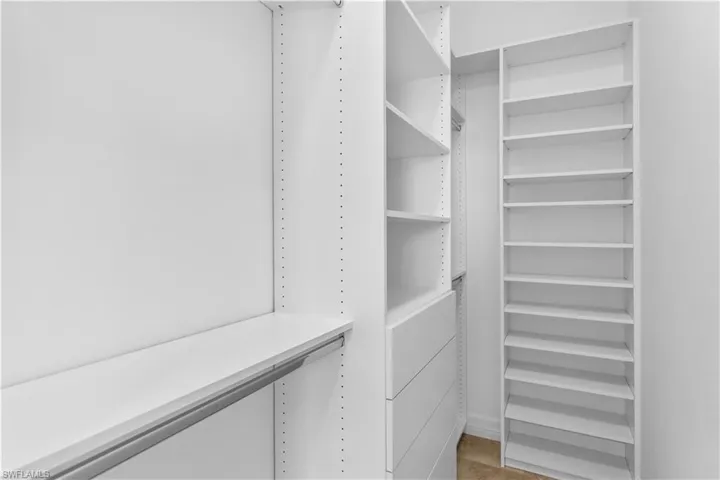 View of walk in closet