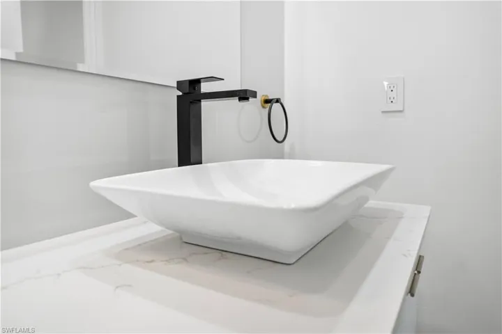Bathroom view of a sink