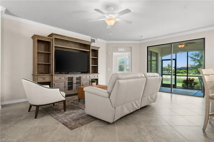Living room just steps from the lanai