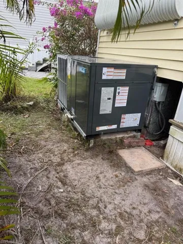 Exterior view of a central air condition unit