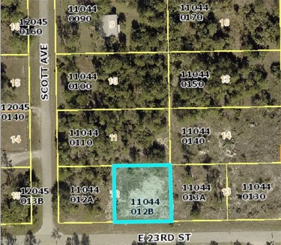 Aerial view of property's location featuring property parcel outlined