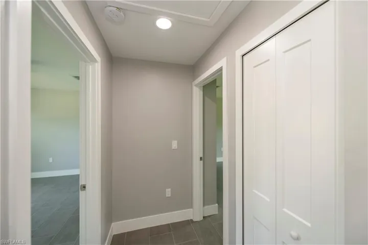 Hallway with baseboards