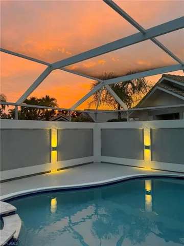 Pool at dusk