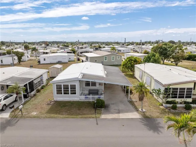 Aerial view of residential area
