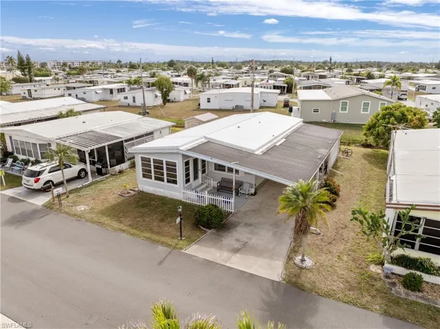 Aerial view of residential area
