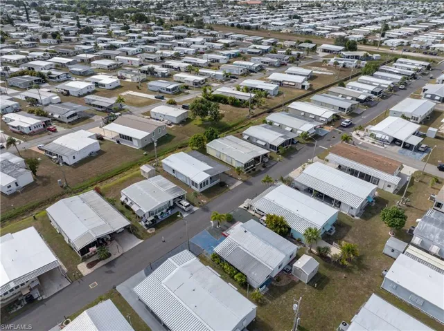Aerial view of residential area