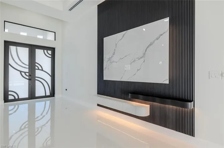 Detailed view of french doors
